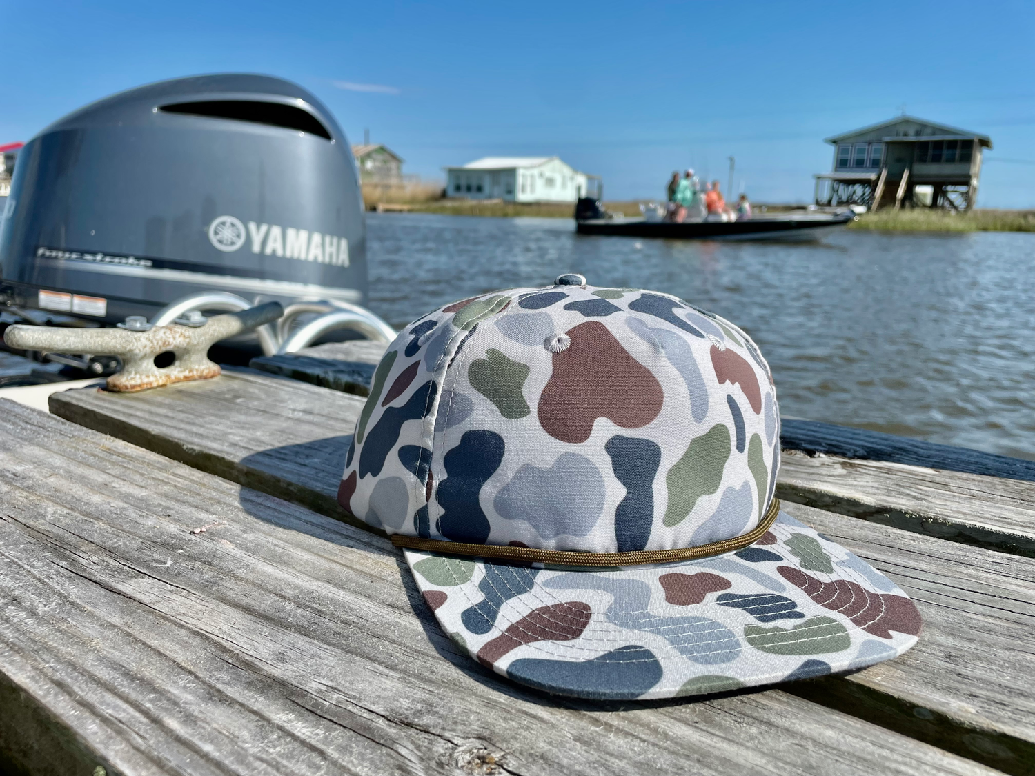 Camo Rope Mississippi Duck Hat- Blue/Gray
