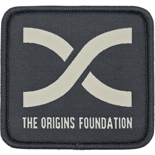 The Origin Foundation - Helix with Text - Woven Square - Lost Hat Co.